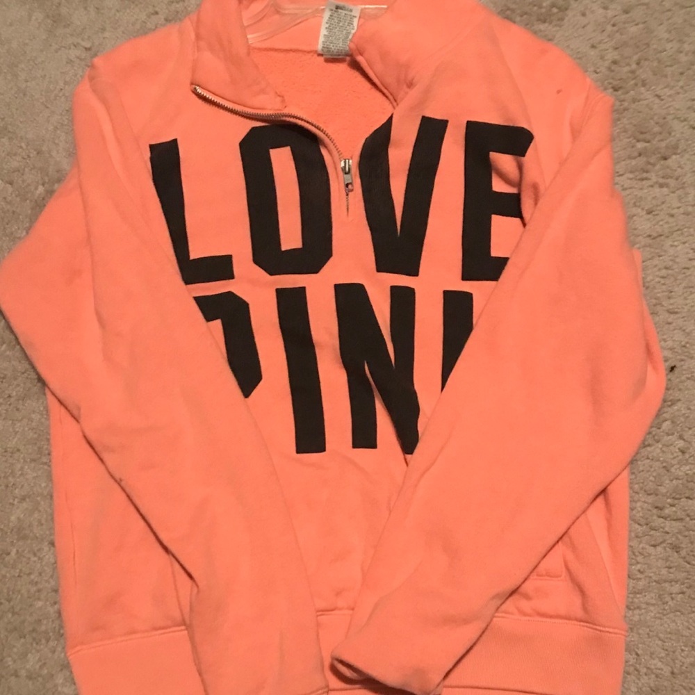 PINK Zip Collar Sweatshirt